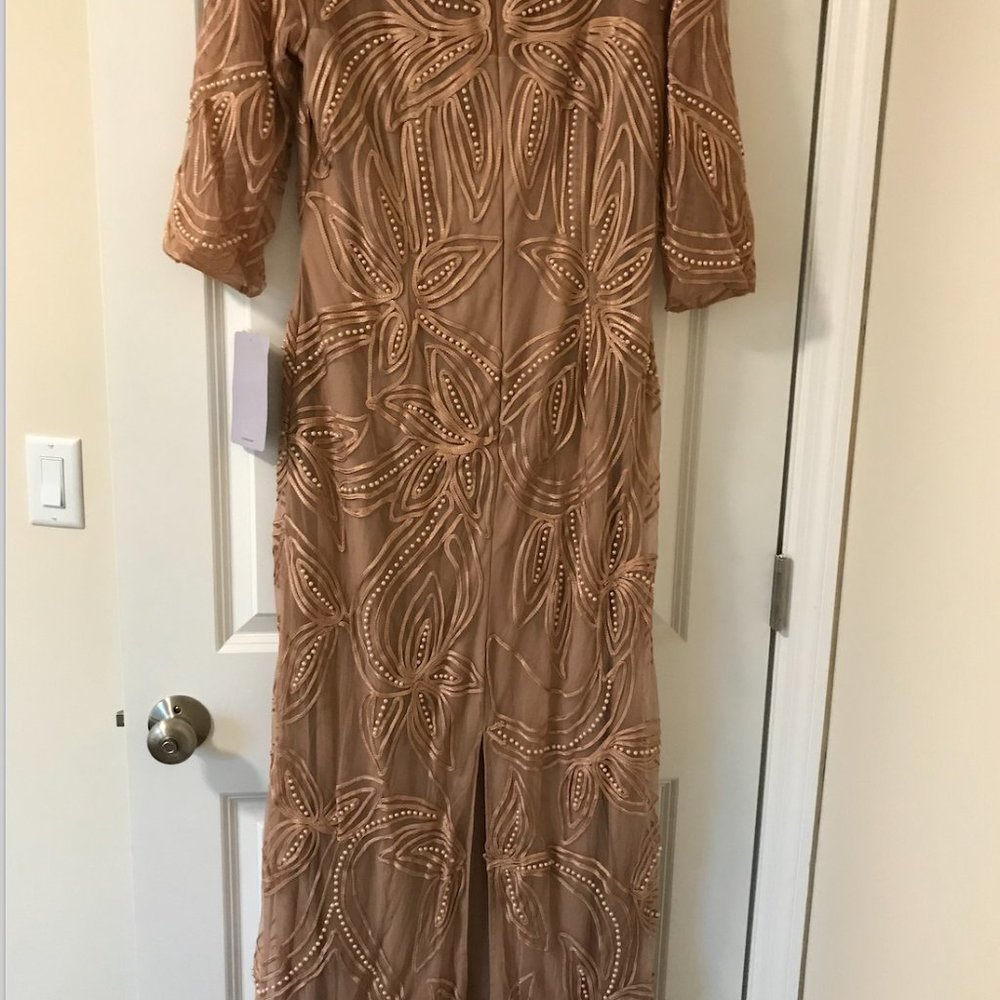 Js Collections Pearl Beaded Soutache Column Gown - image 6